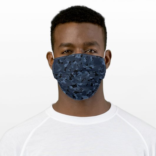 Night Camo Adult Cloth Face Mask (Worn)