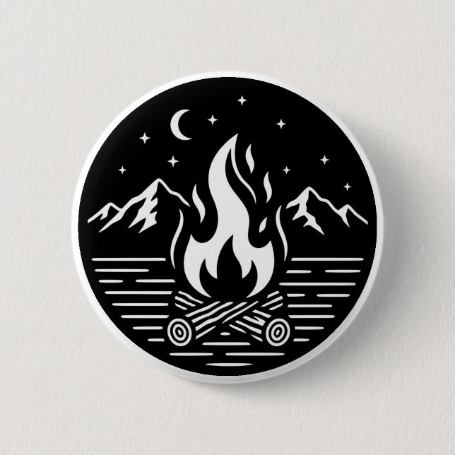 Night Campfire Adventure Pin (Front)