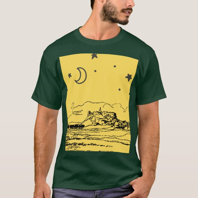 NIGHT CASTLE CRESCENT MOON T-Shirt (Front)