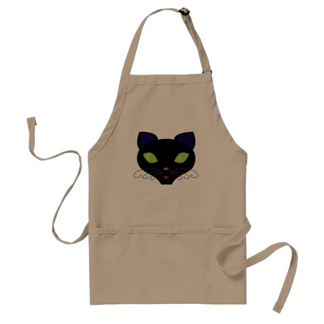 Night Cat Adult Apron (Front)