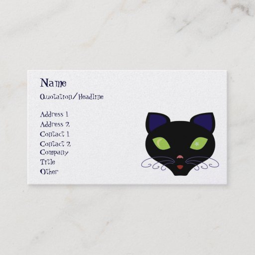 Customizable Night Cat Business Card Templates