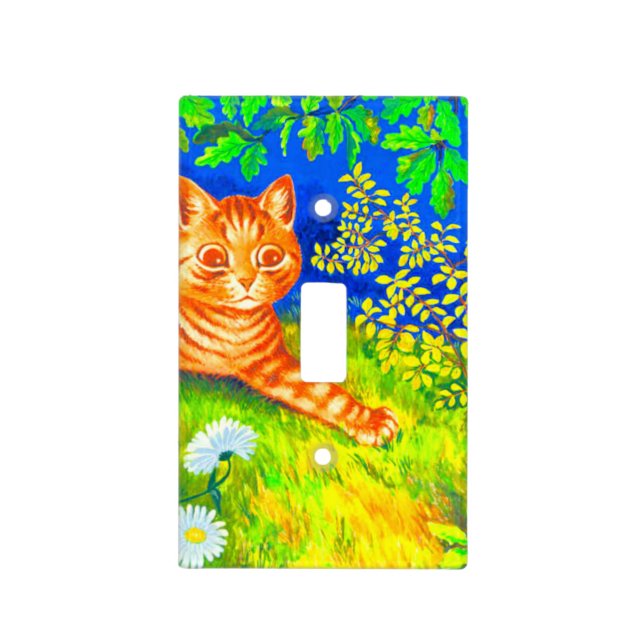 Night Cat Light Switch Cover (Front)