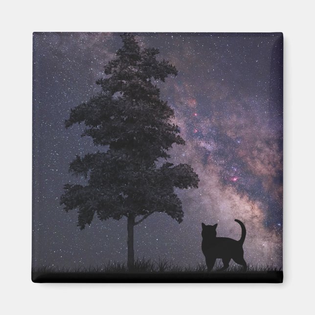 Night Cat Magnet (Front)