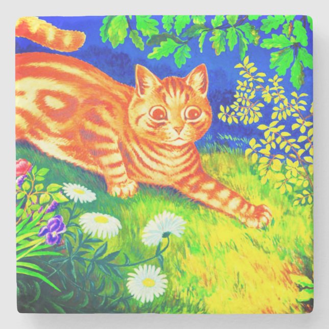 Night Cat Stone Coaster (Front)