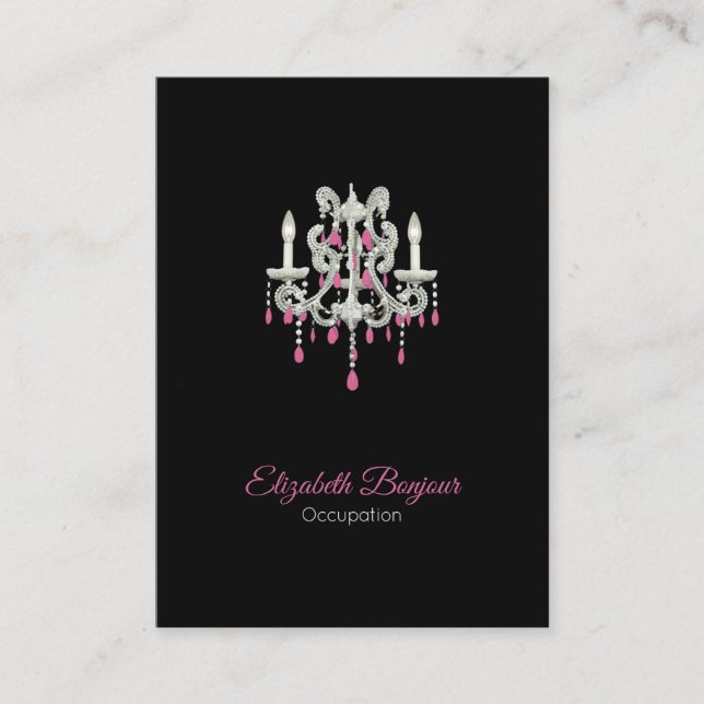 Night Chandelier PAPER/SIZE/SHAPE OPTIONS - Large Business Card (Front)