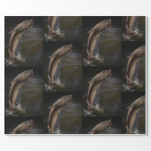 Night Channel Catfish Fishing Wrapping Paper (Flat)