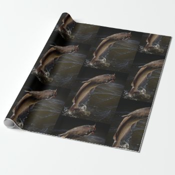 Night Channel Catfish Fishing Wrapping Paper by WackemArt at Zazzle