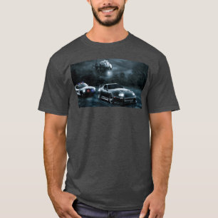 Night Chase with Speeding Sports Car retro T-Shirt