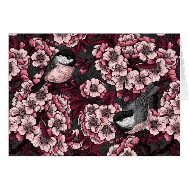 Night cherry garden cards (Front Horizontal)