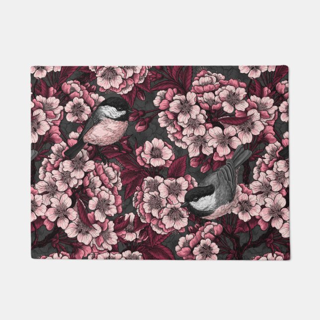 Night cherry garden doormat (Front)