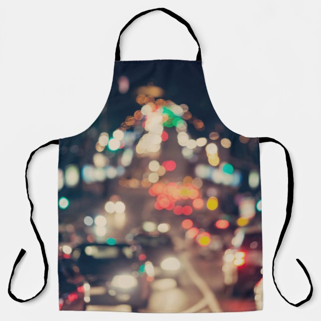 Night City: Retro Blurred Lights. Apron (Front)