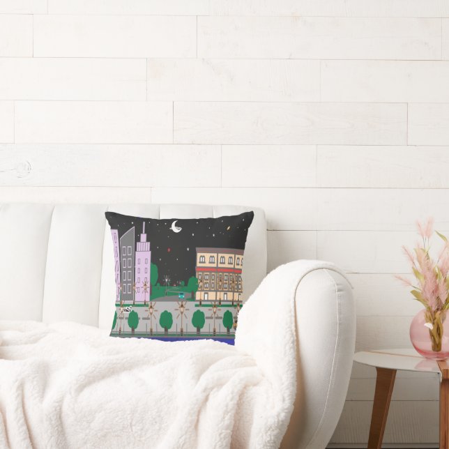 Night City Throw Pillow (Couch)