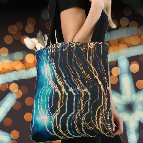 Night city tote bag