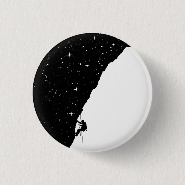 Night climbing pinback button (Front)