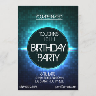 Night Club Style Birthday Invitation