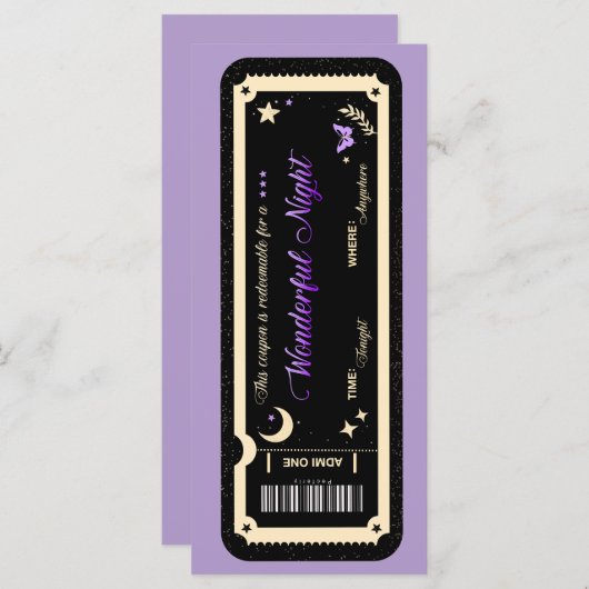  Night coupon (Front/Back)