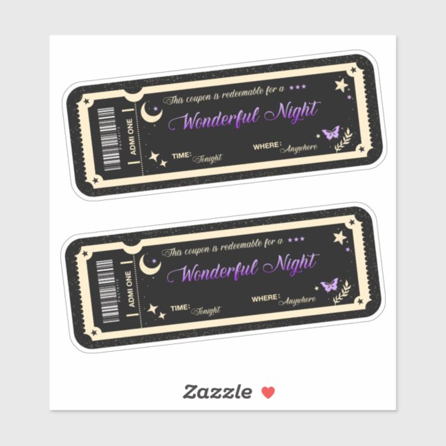  Night coupon Sticker (Sheet)