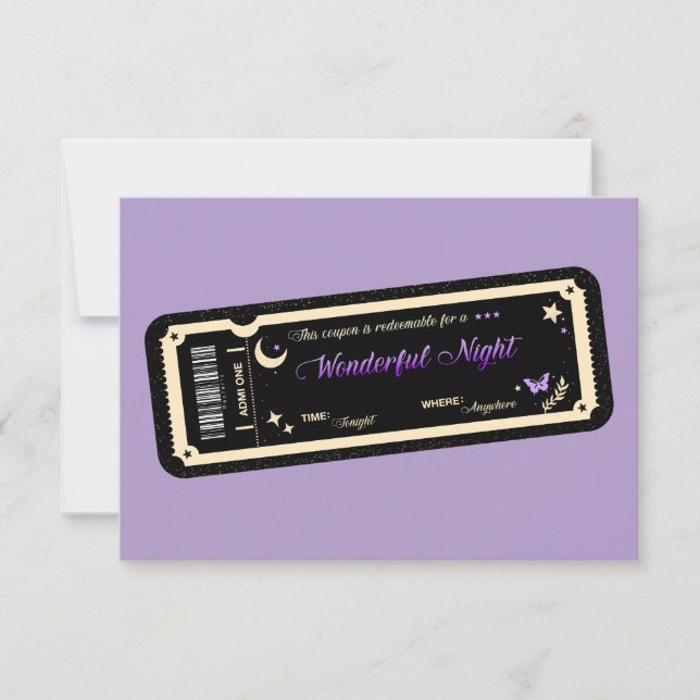  Night coupon Thank You Card (Front)