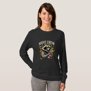 Night Crew Raccoon Graffiti Long Sleeve T-Shirt