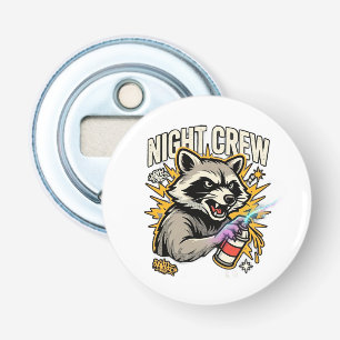 Night Crew Raccoon Graffiti T-Shirt Bottle Opener