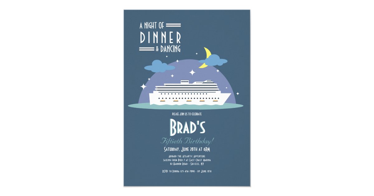 Night Cruise Invitation | Zazzle.com