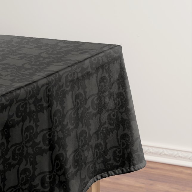 Night Damask Bows Tablecloth (In Situ)