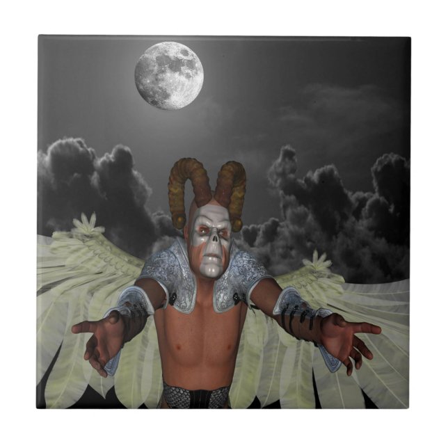 Night Demon Ceramic Tile (Front)