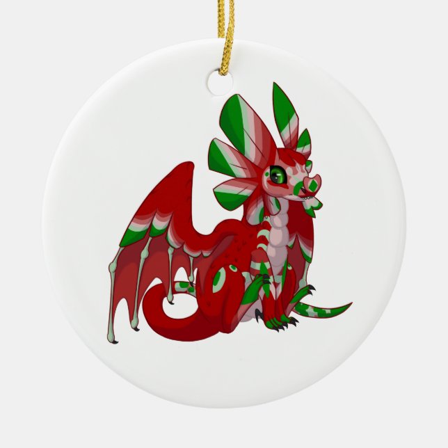 Night Dragon Ceramic Ornament (Front)