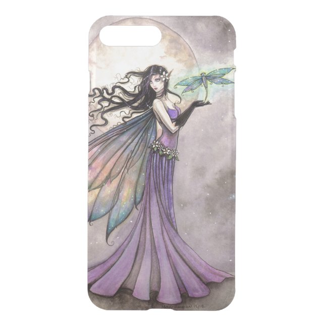 Night Dragonfly Fairy Fantasy Art Uncommon iPhone Case (Back)