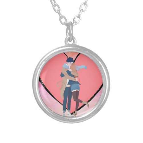 Night Embrace Silver Plated Necklace