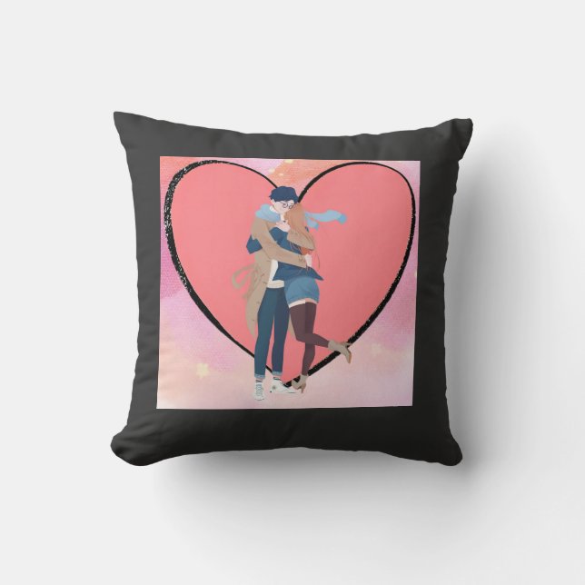 Night Embrace Throw Pillow (Front)