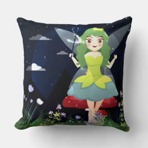 Night Fairy Decorative Throw Pillow
