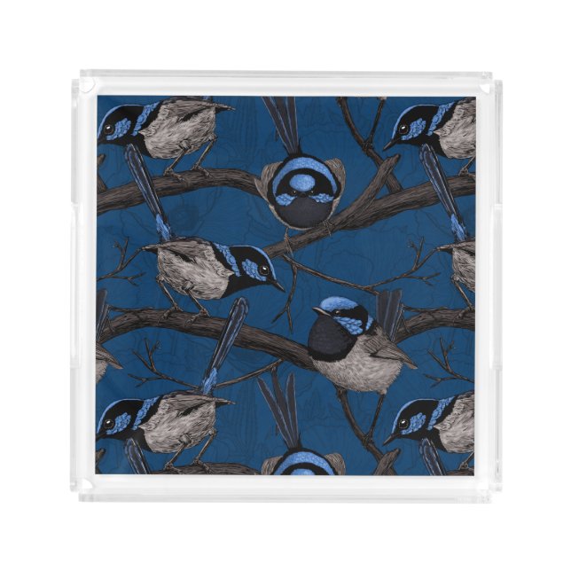 Night fairy wrens acrylic tray (Front)