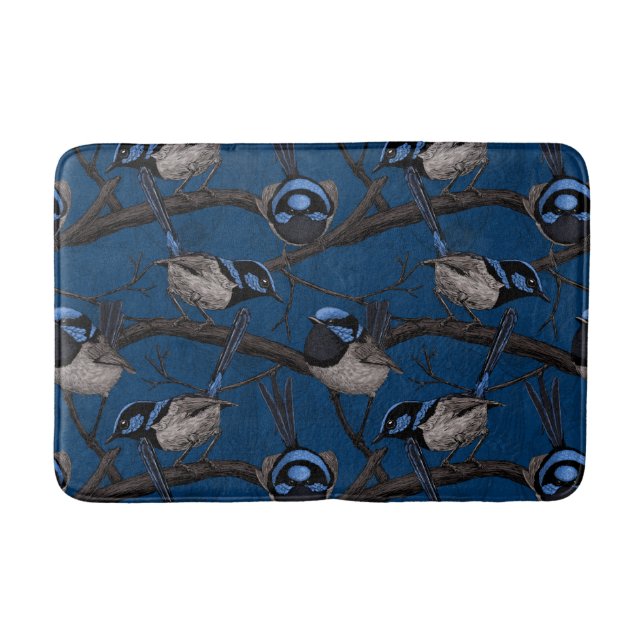 Night fairy wrens bath mat (Front)