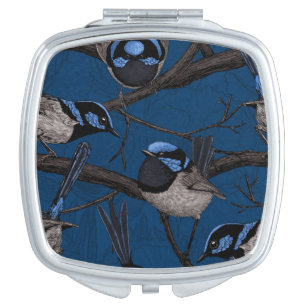 Night fairy wrens compact mirror