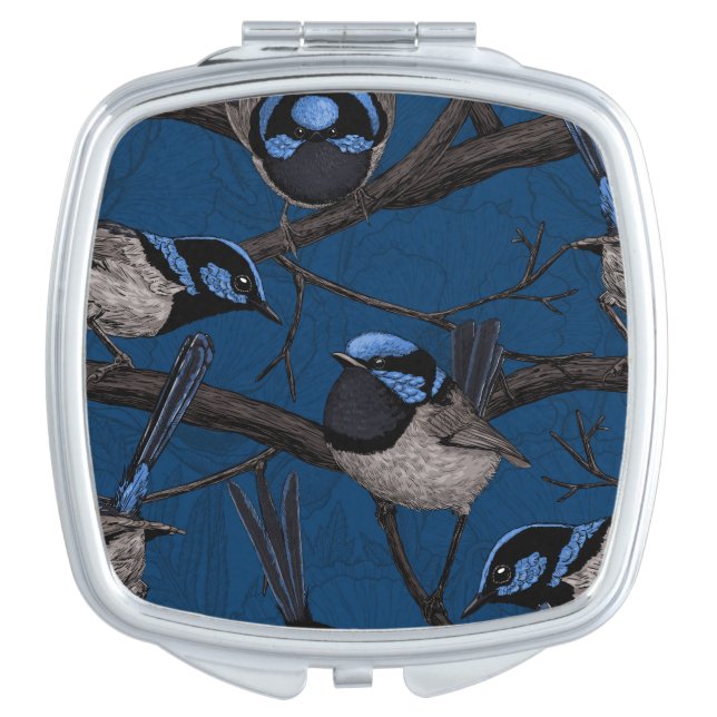 Night fairy wrens compact mirror (Front)