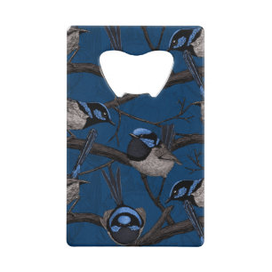 Night fairy wrens credit card bottle opener
