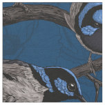 Night fairy wrens fabric