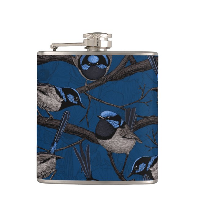 Night fairy wrens flask (Front)