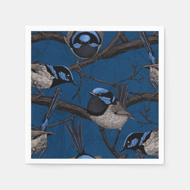 Night fairy wrens napkins (Front)