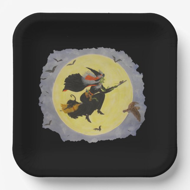 "Night Flight!" Paper Plates (Front)
