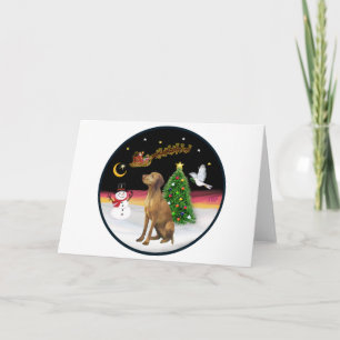 Night Flight (R) - Vizsla Holiday Card