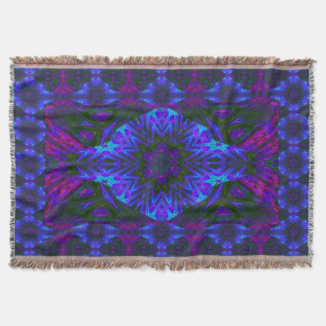 Night Flower 2 Throw Blanket (Front)