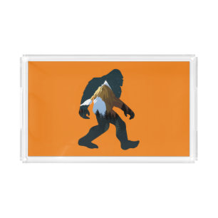 Night Forest Bigfoot Acrylic Tray