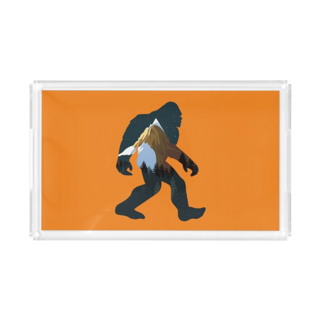 Night Forest Bigfoot Acrylic Tray (Front)