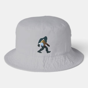 Night Forest Bigfoot Bucket Hat