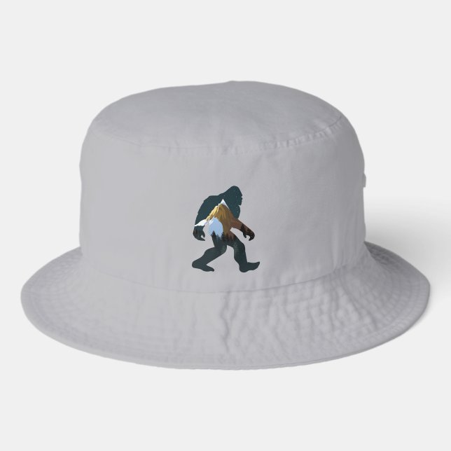 Night Forest Bigfoot Bucket Hat (Front)