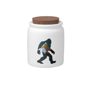 Night Forest Bigfoot Candy Jar