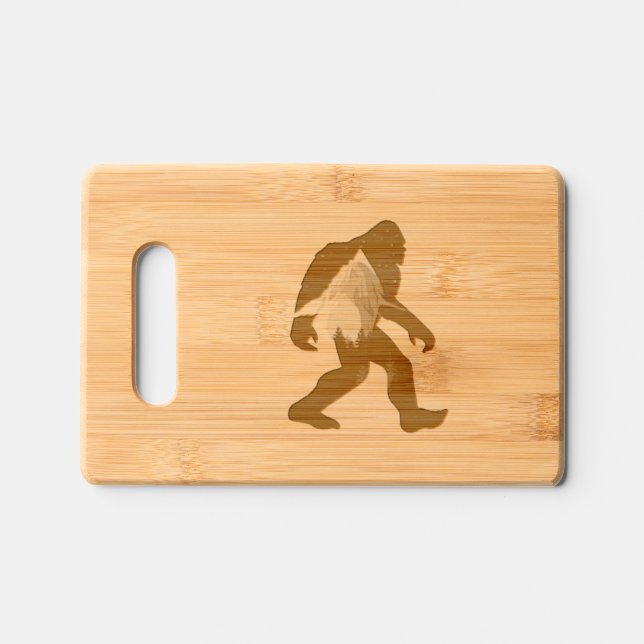 Night Forest Bigfoot Engraved Cutting Board (Front)