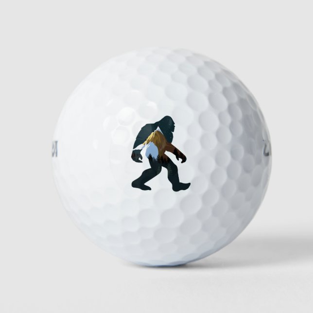 Night Forest Bigfoot Golf Balls (Front)